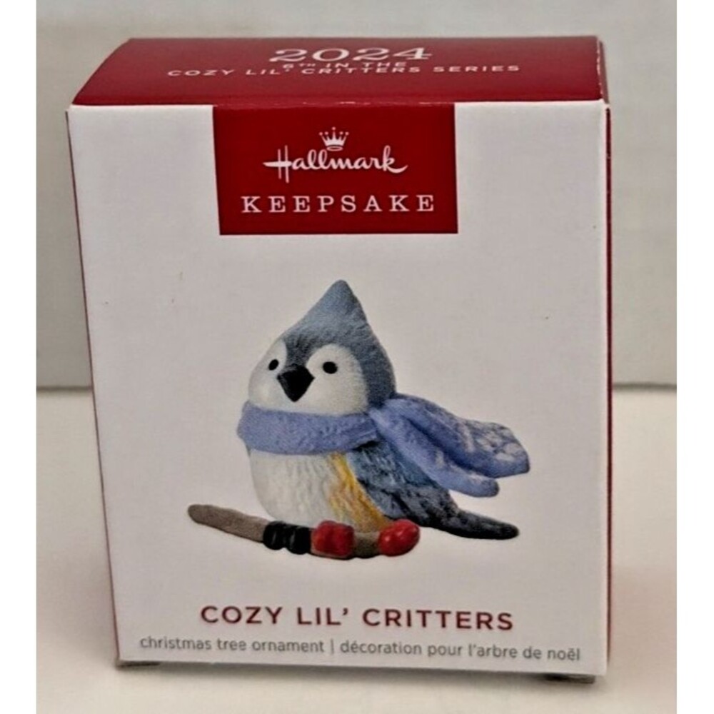 2024 Hallmark Keepsake Miniature Ornament Cozy Lil' Critters #6 Tufted Titmouse